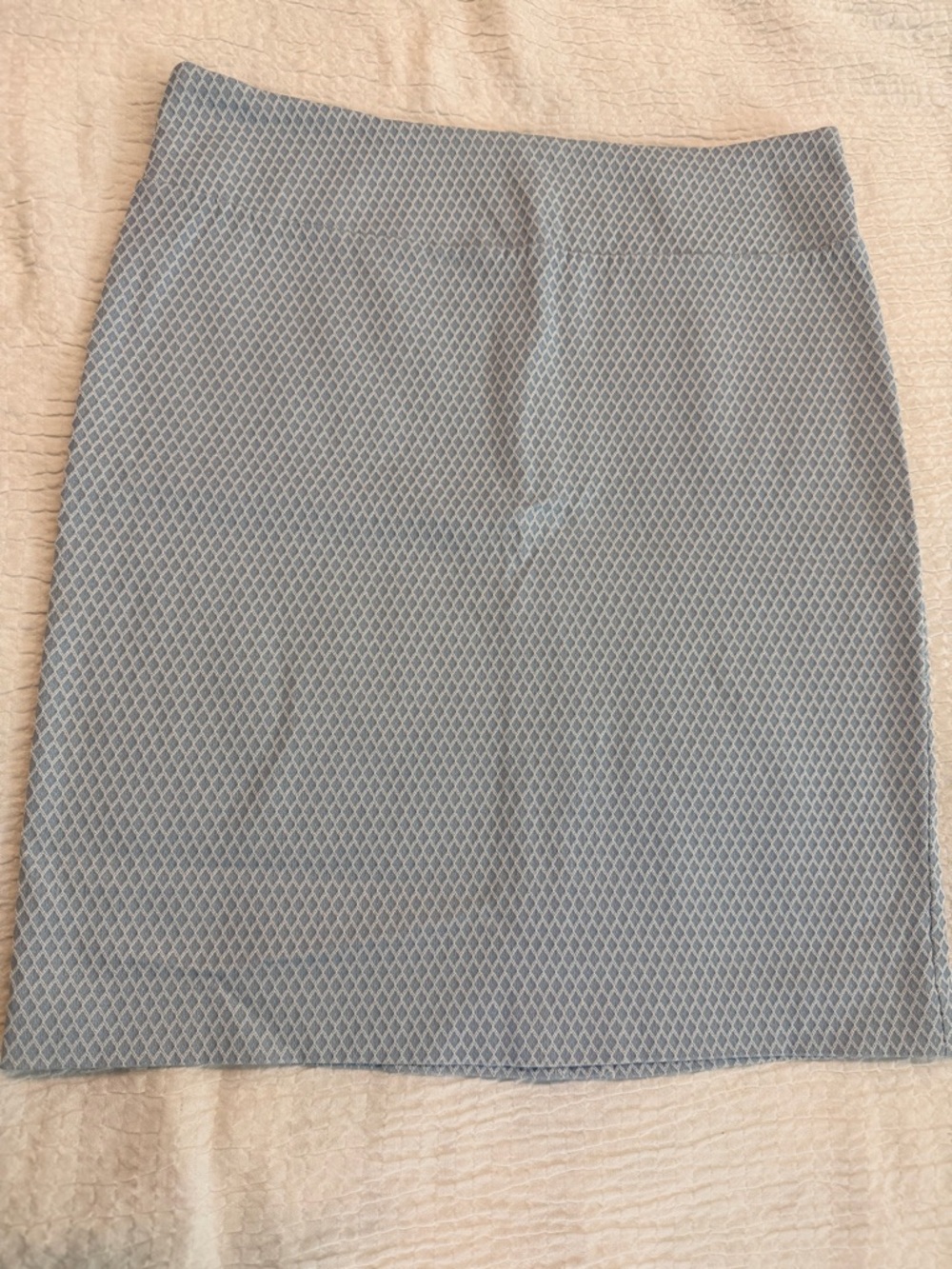 Margaret M Light Blue Diamond-Textured Pencil Skirt - Picture 2 of 7